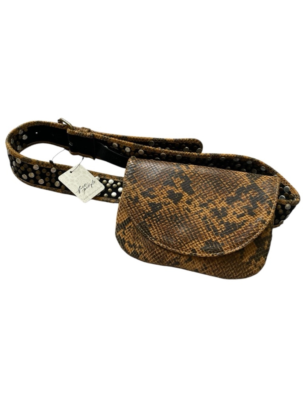 NWT! Free People Animal Instinct Snake-Print Belt Bag